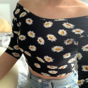 SAVE SUMMER FLORAL CROPTOP
